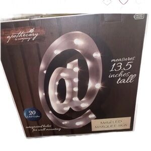 Apothecary metal LED marquee sign